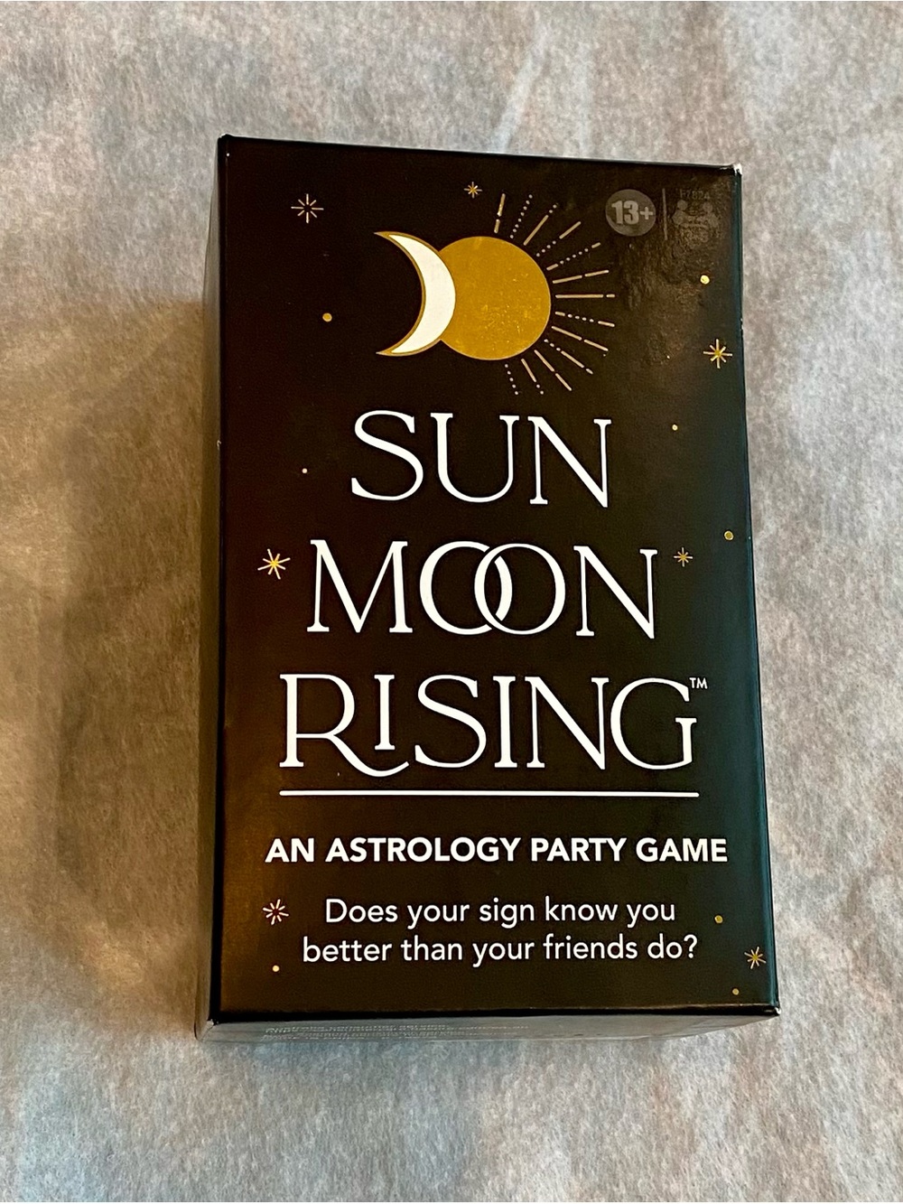 Sun Moon Rising Astrology Party Game - Black and Gold/Witchy fun